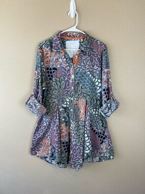 cino paisley boho tunic blouse